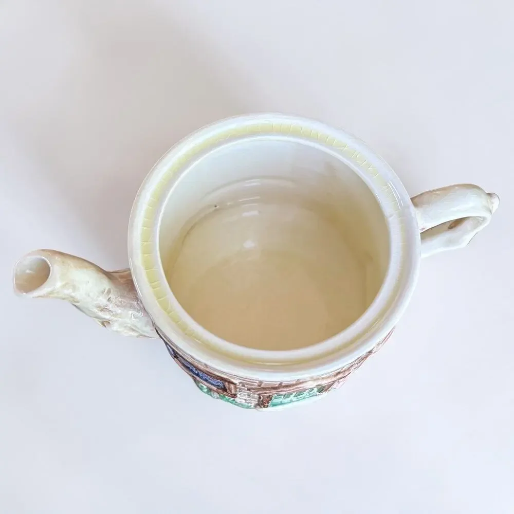 Sylvac Cottage Teapot Staffordshire England Novelty Cottageware Vintage w/ Lid